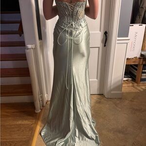 Elegant sage Green Prom Dress